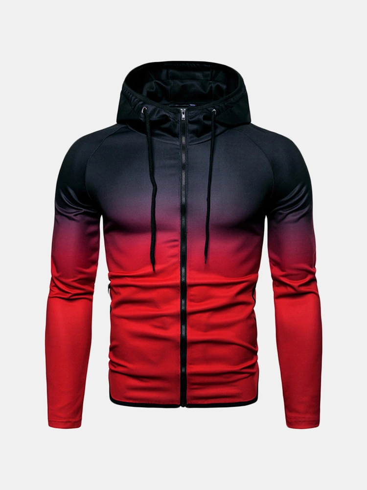 Mens Zipper Up Sport Hoodies