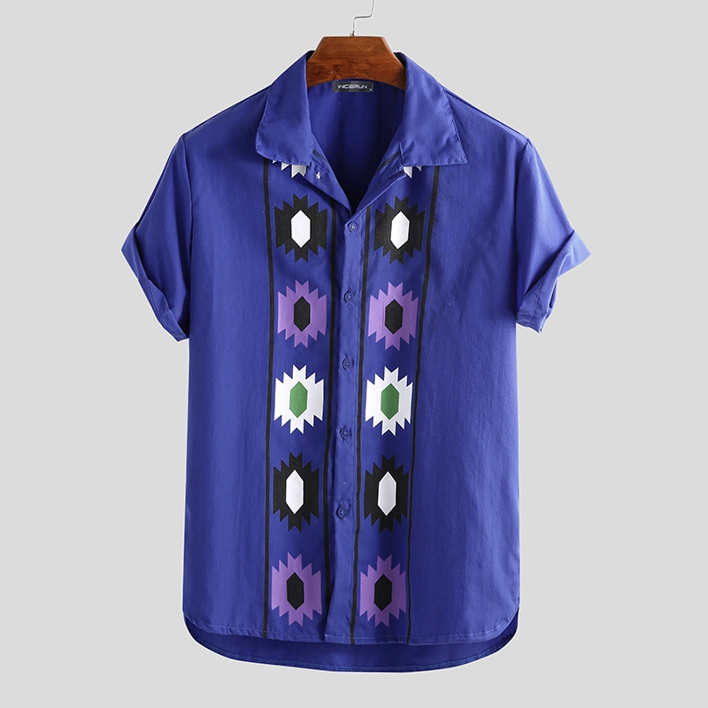 Mens Summer Short Sleeve Funny Designer Printed Shirts