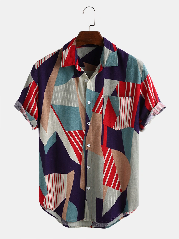 Mens New Fashion Casual Colorful Short Sleeve Shirts