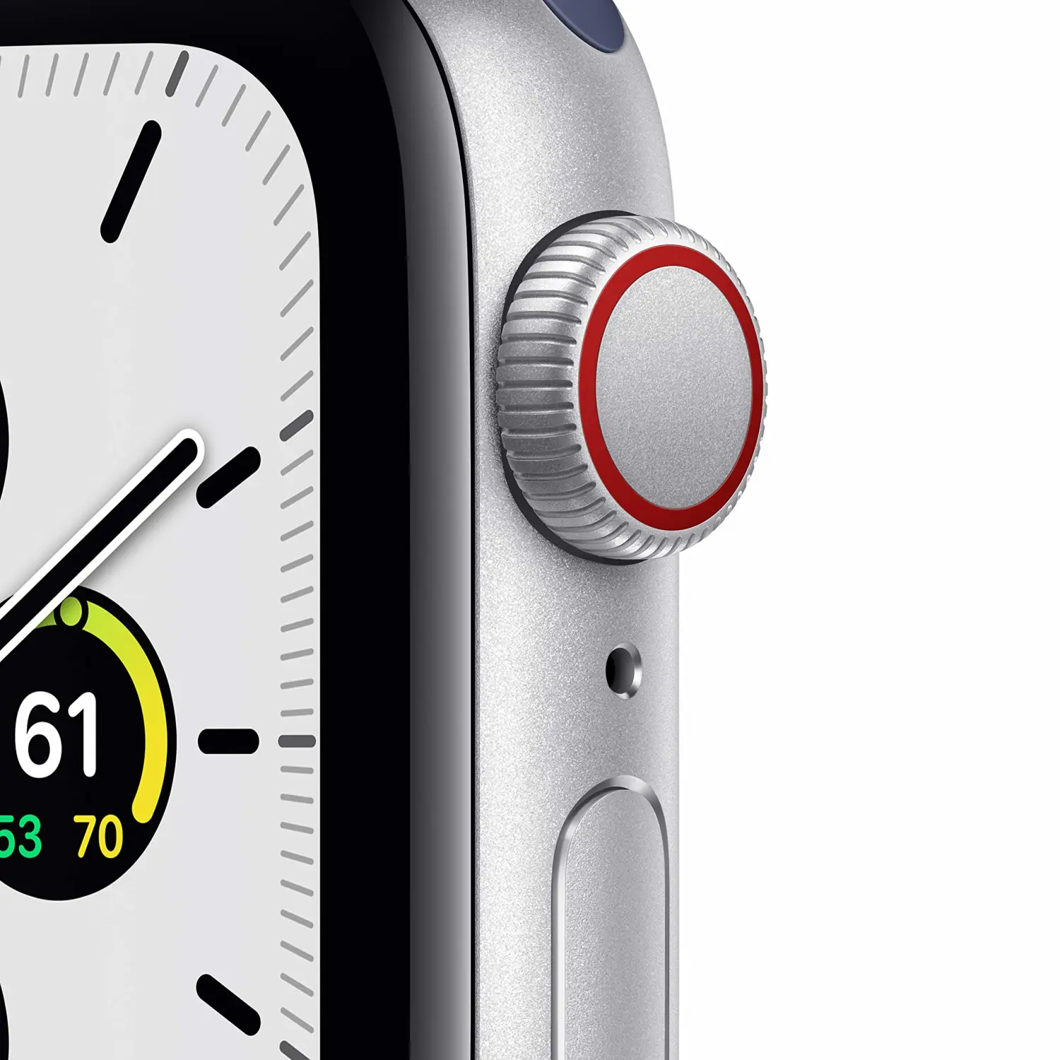 New Apple Watch SE (GPS + Cellular, 40mm) - Silver Aluminum Case with Deep Navy Sport Loop