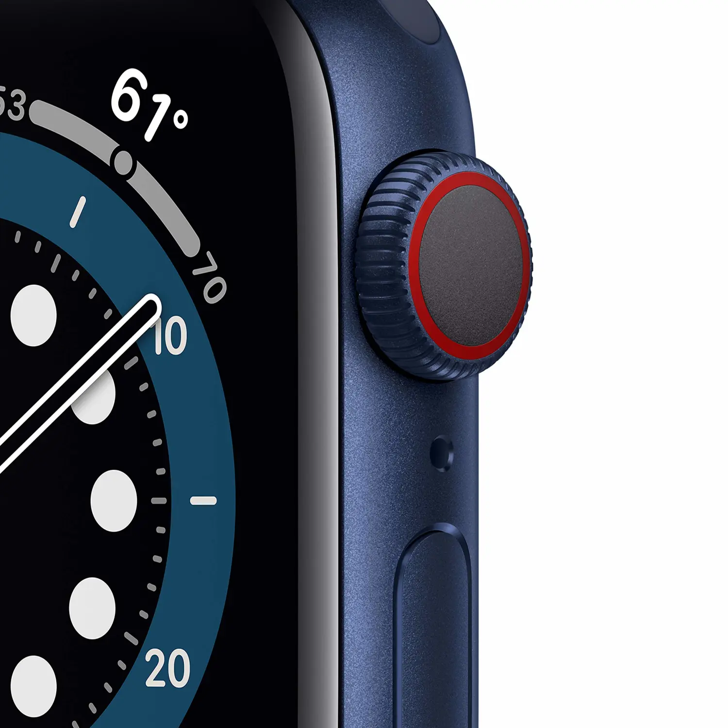 New Apple Watch Series 6 (GPS + Cellular, 40mm) - Blue Aluminum Case with Deep Navy Sport Band