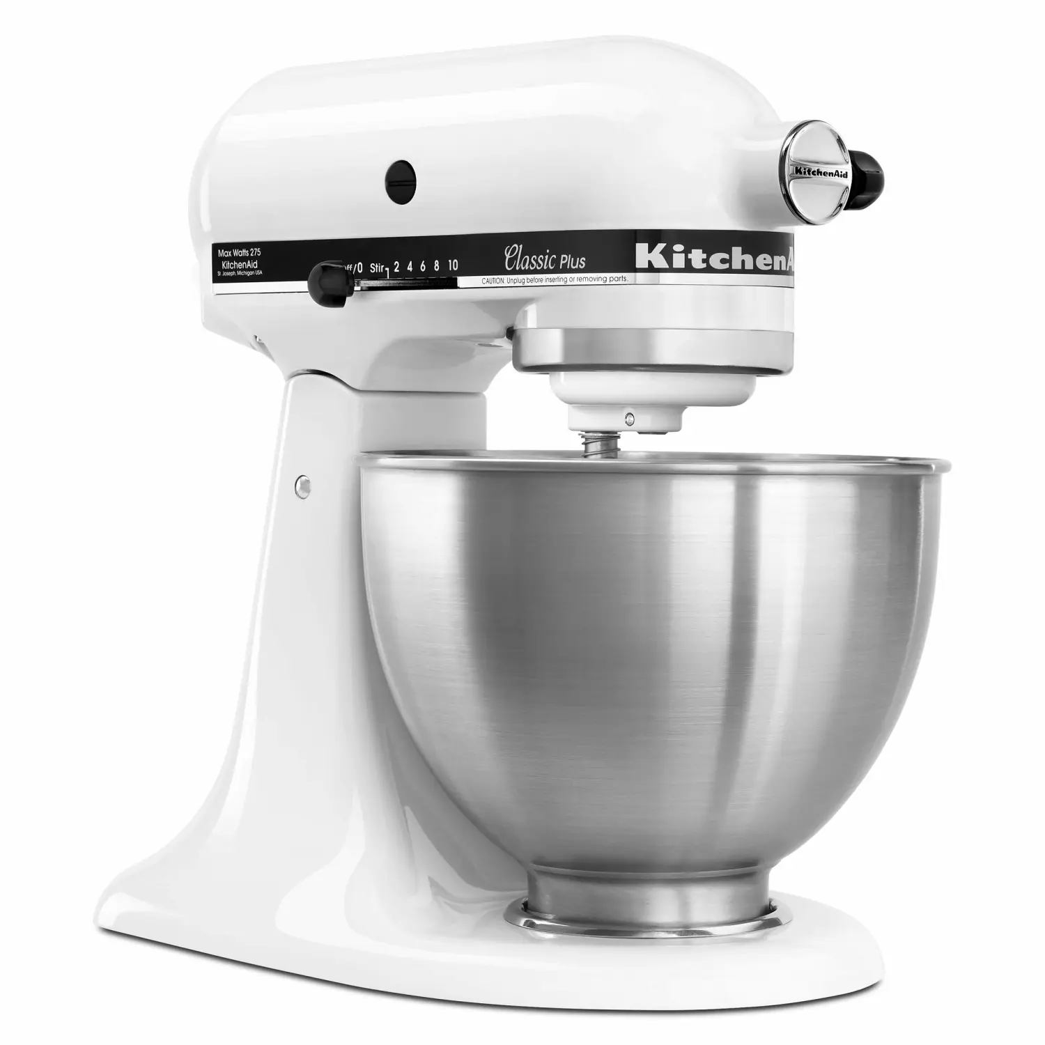KitchenAid KSM75WH Stand Mixer, 4.5 Qt, White