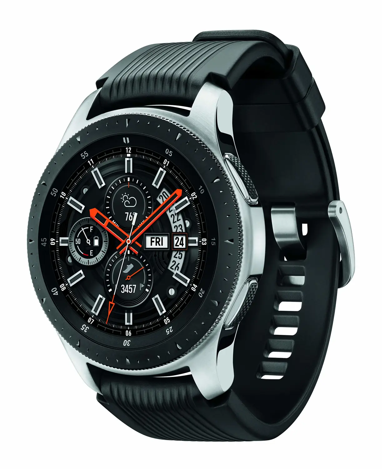 Samsung Galaxy Watch (46mm, GPS, Bluetooth) – Silver/Black (US Version)