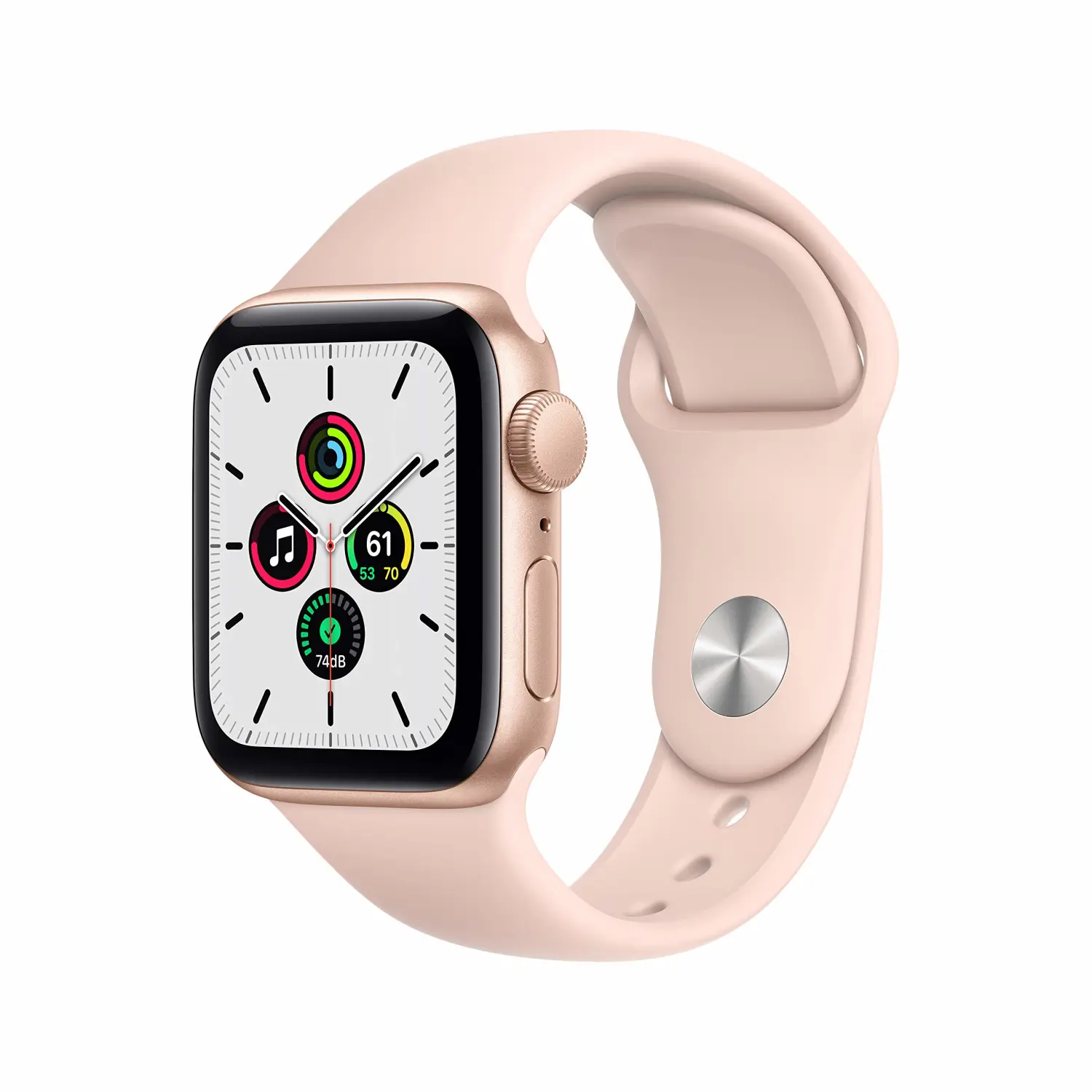 New Apple Watch SE (GPS, 40mm) - Gold Aluminum Case with Pink Sand Sport Band