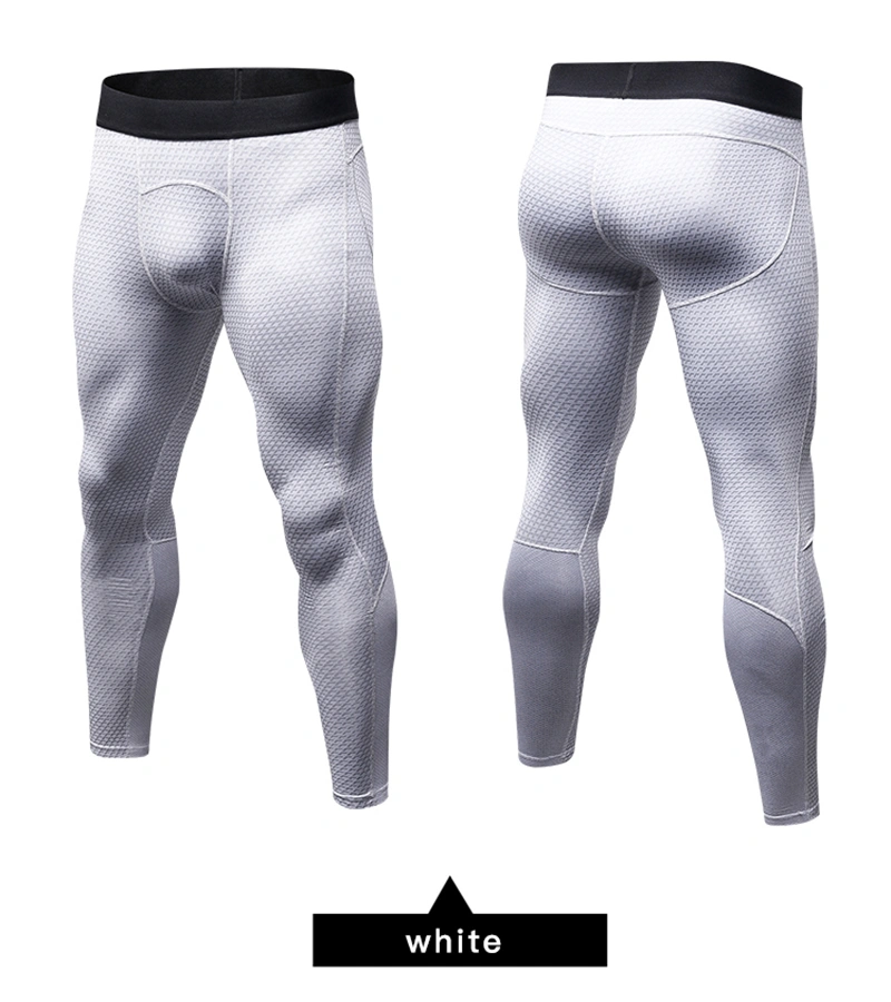 Men's 3D three-dimensional printing fitness running training quick-drying elastic tight pants