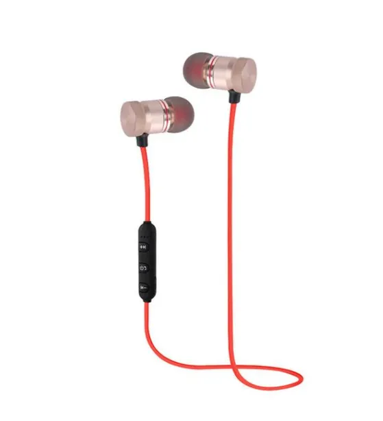 01 magnetic wireless Bluetooth headset Zinc explosion models electronic stereo headset sports Bluetooth headset