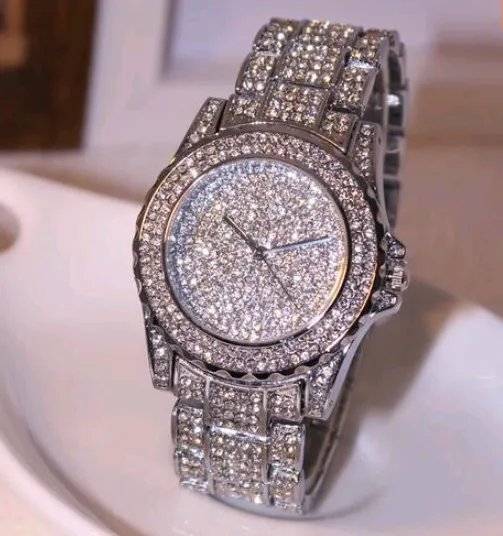 Gypsophila Rhinestone Diamond Steel Strap Watch Rhinestone Ladies Watch