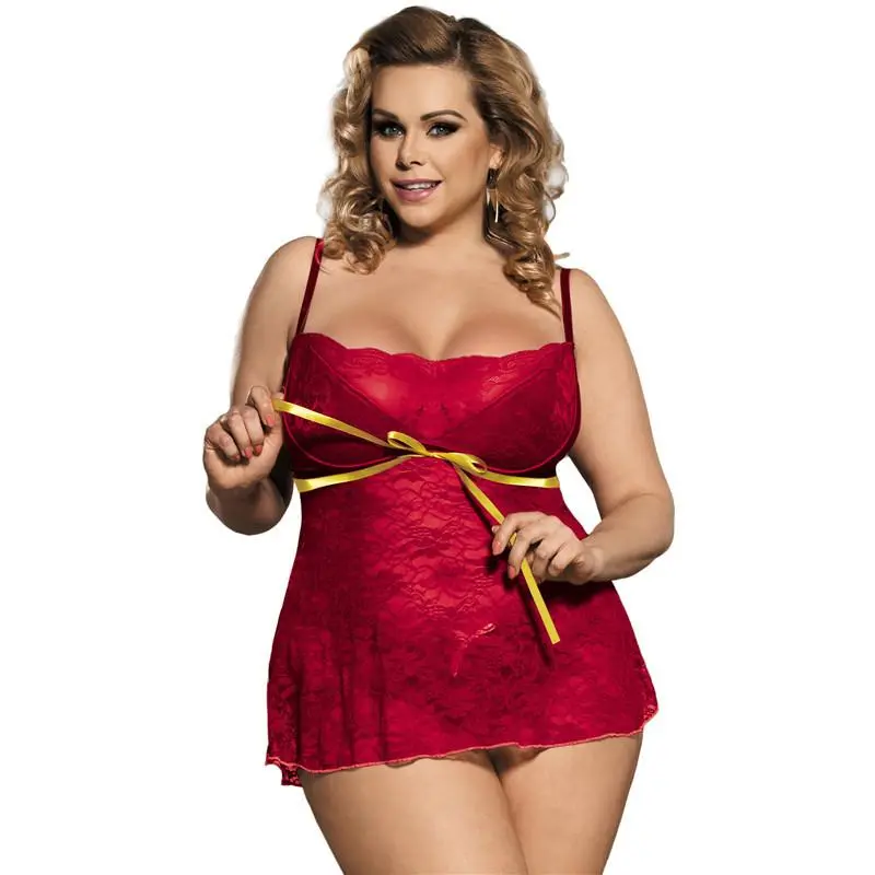 Plus Size Erotic Red Lingerie New Pron Sexy Lingerie