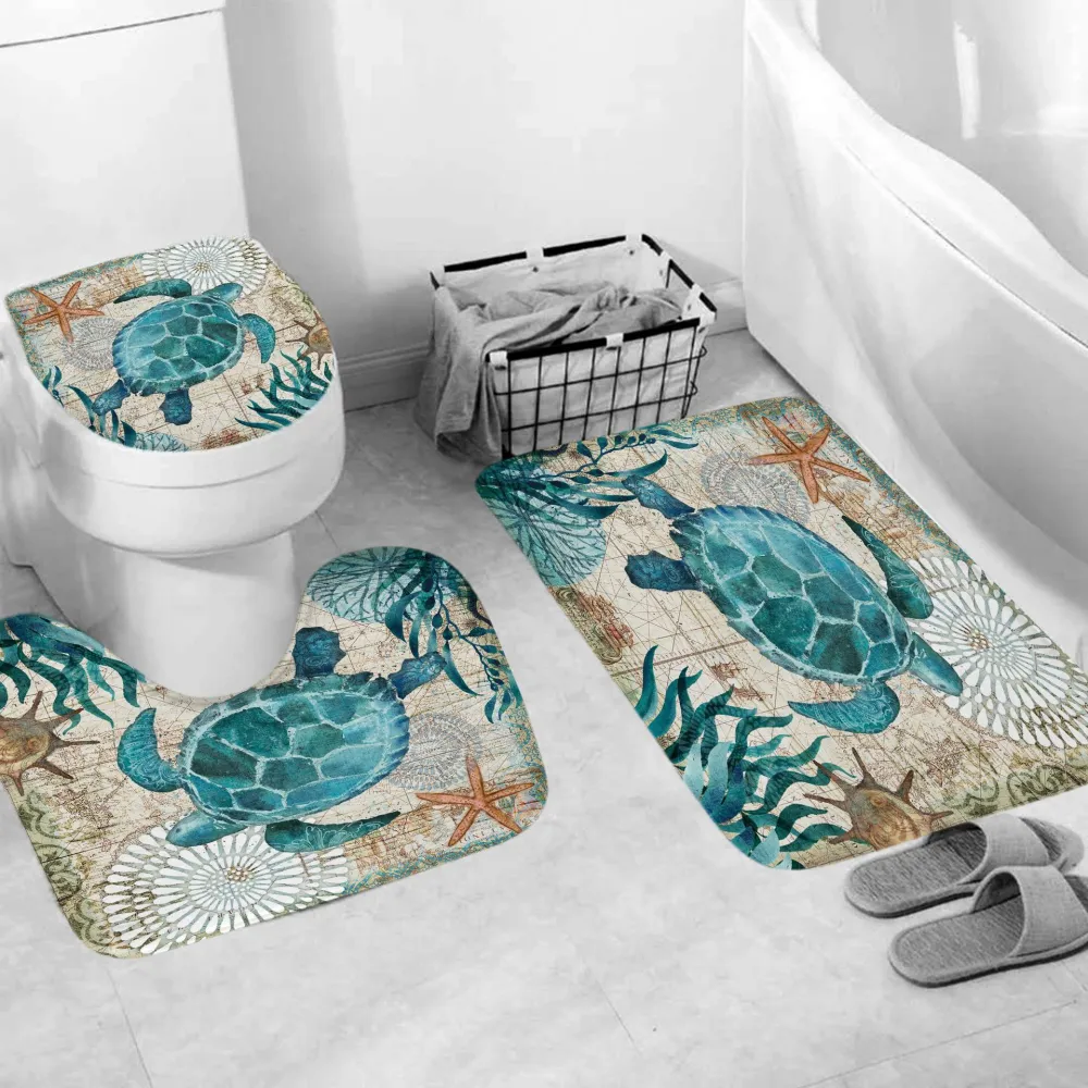 Three-piece bathroom mat