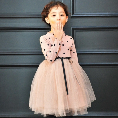 Children dress Korean girls long sleeved dress new autumn and winter. The spot direct manufacturers