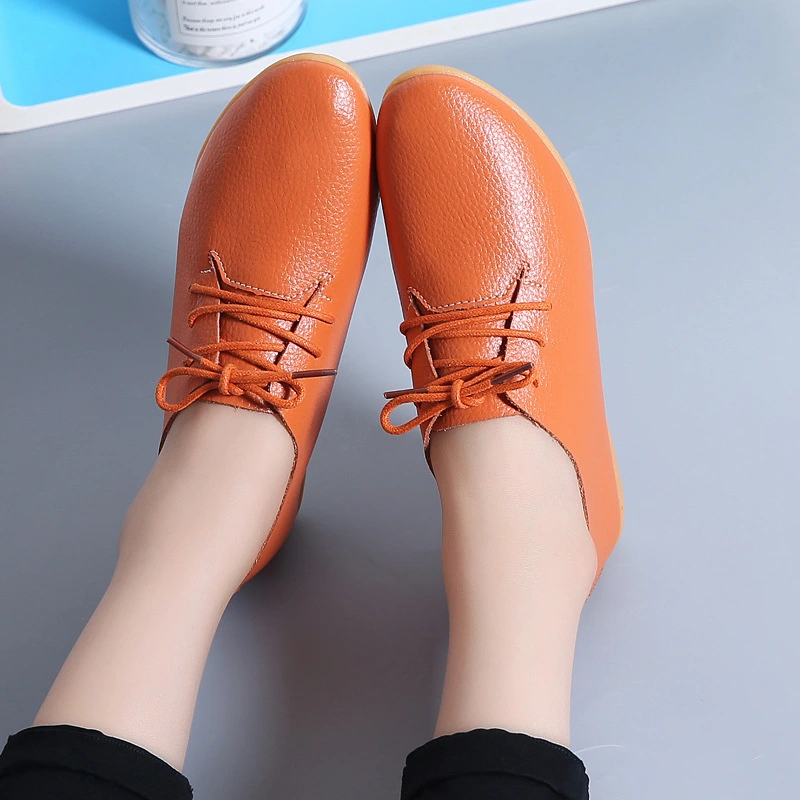 Little white shoes women flat British style