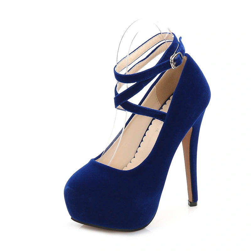 Cross strap high heels