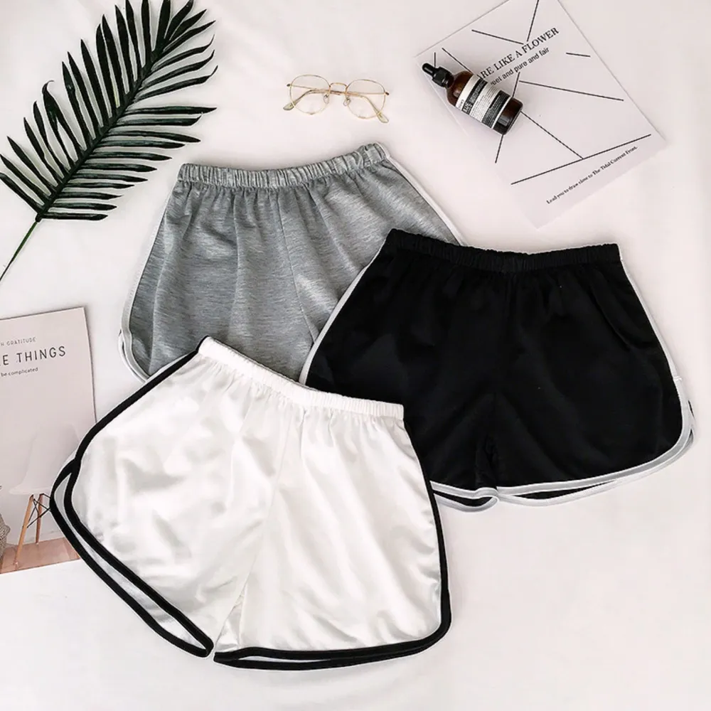 Four color optional cotton shorts female summer Korean version of the new ins wide leg loose solid color sports wear pants