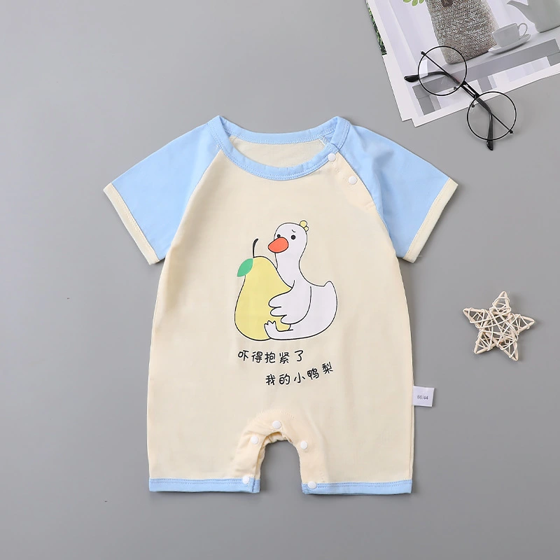 New Baby Onesies For Men And Women Baby Raglan Thin Romper Newborn Summer Cute Fruit Shape Romper