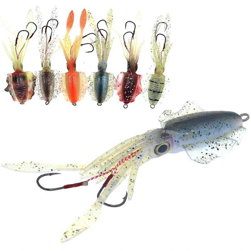 Leaded luminous imitation squid bait