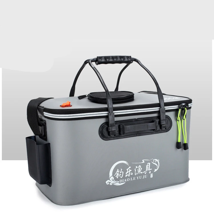 Thickened folding fishing bucket