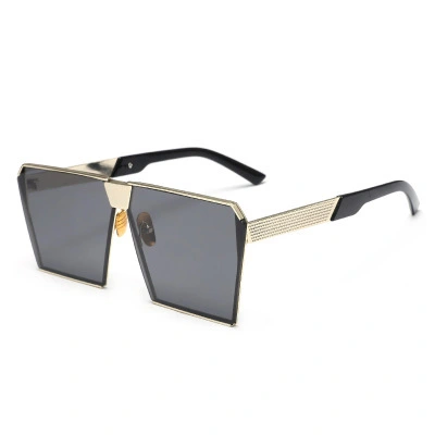 New Sunglasses Women Men Oversized Square Glasses UV400 Gradient Vintage Brand Designer Eyeglasses Frames Rimless Glass