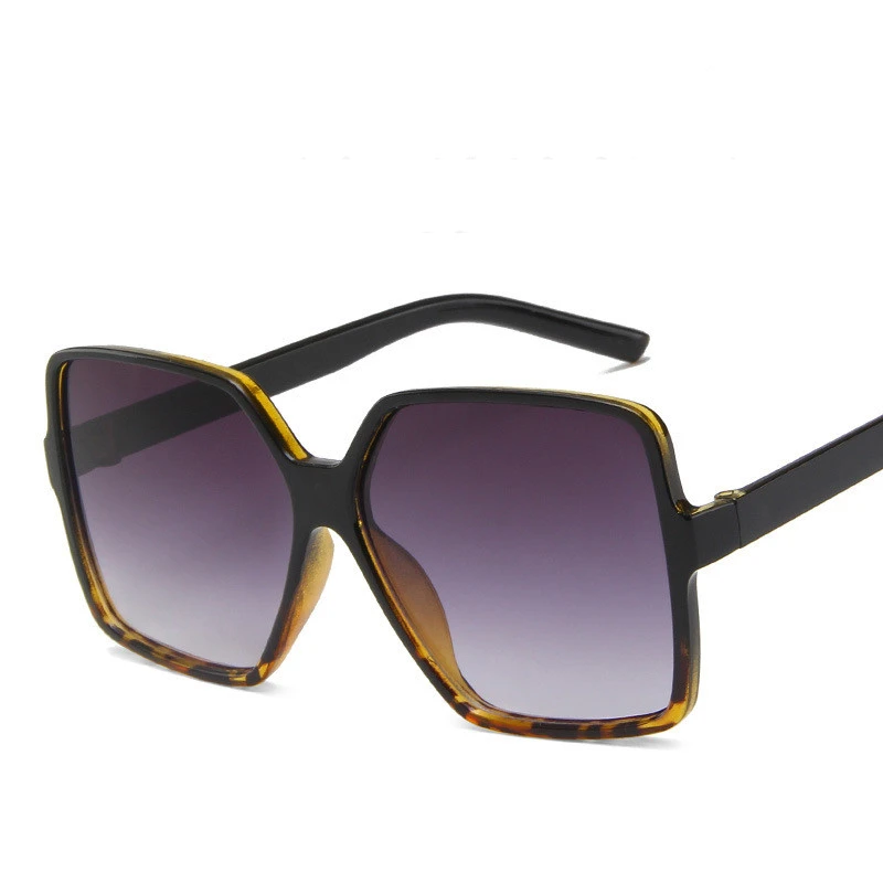 Leopard Print Large Frame Sunglasses