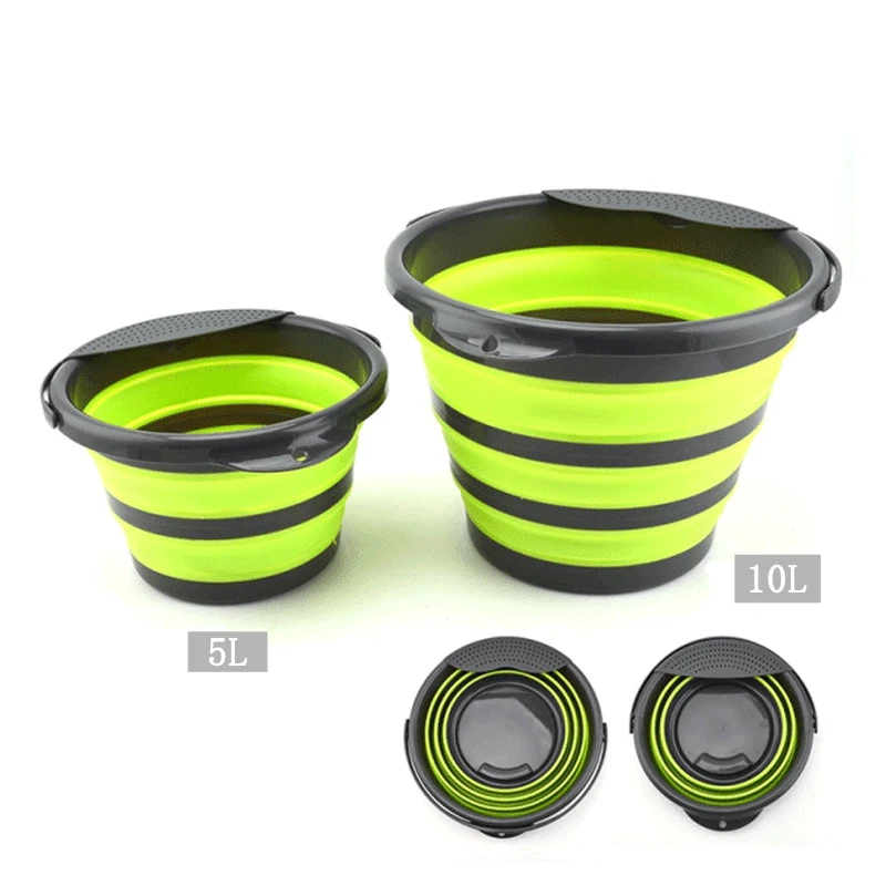 Folding multifunctional silicone bucket