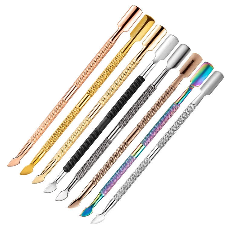 Stainless steel dead skin push nail file