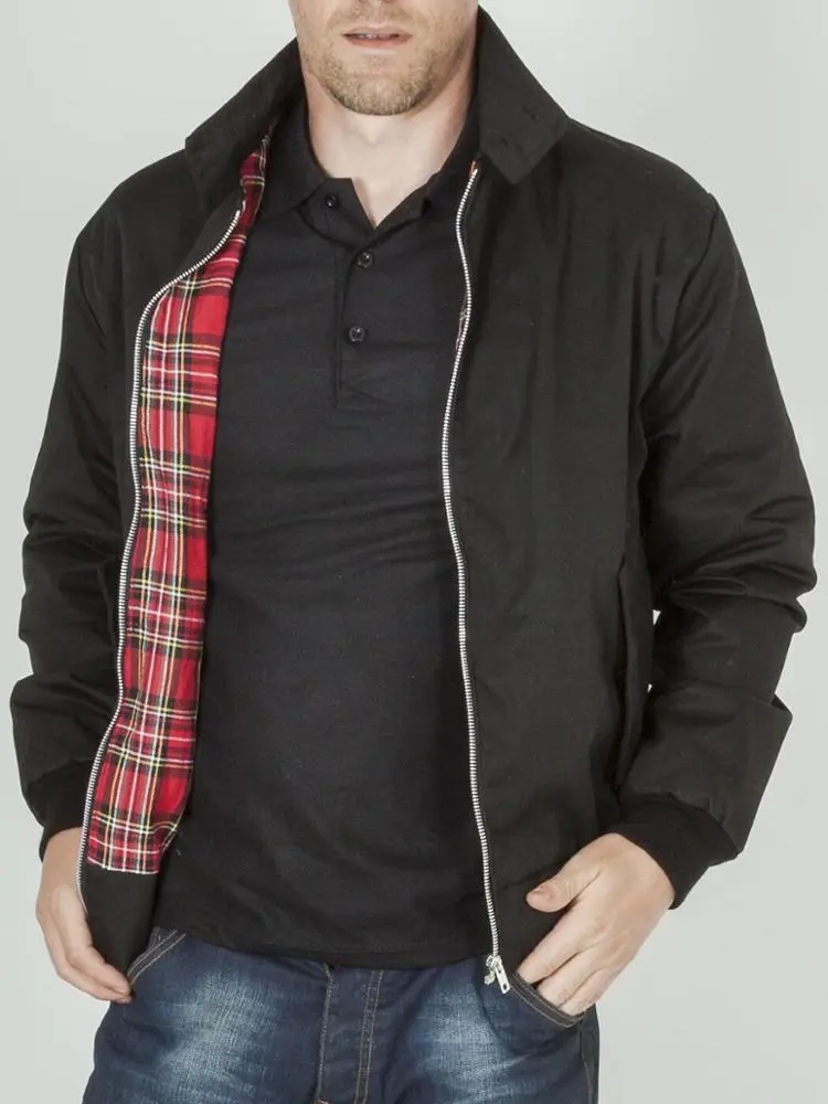 Men's solid color flight jacket