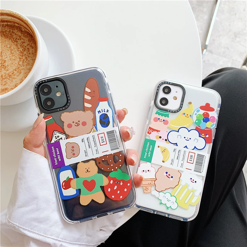 Compatible with Apple , Cartoon Cute Girl Shatter-Resistant Silicone Phone Case