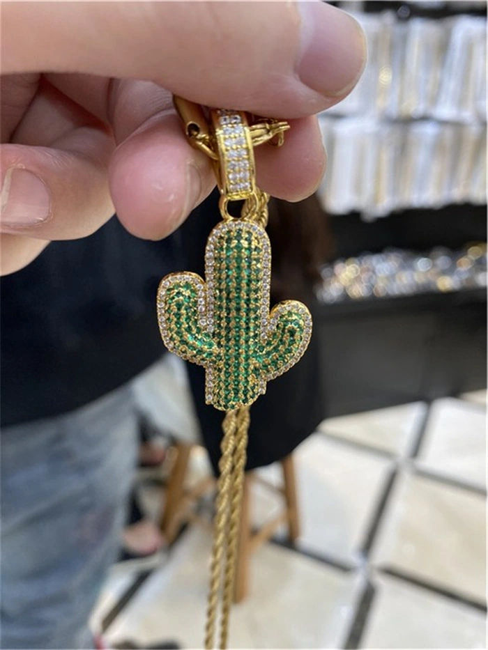 Cactus Pendant Hip Hop Couple Necklace Trend