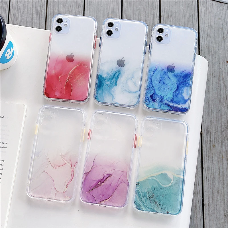 Compatible with Apple , Suitable For 11promax Fine Hole Marble Pattern Mobile Phone Case