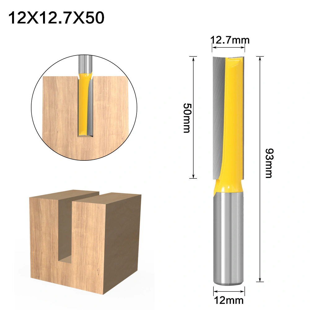 Slotted straight cutter woodworking milling cutter