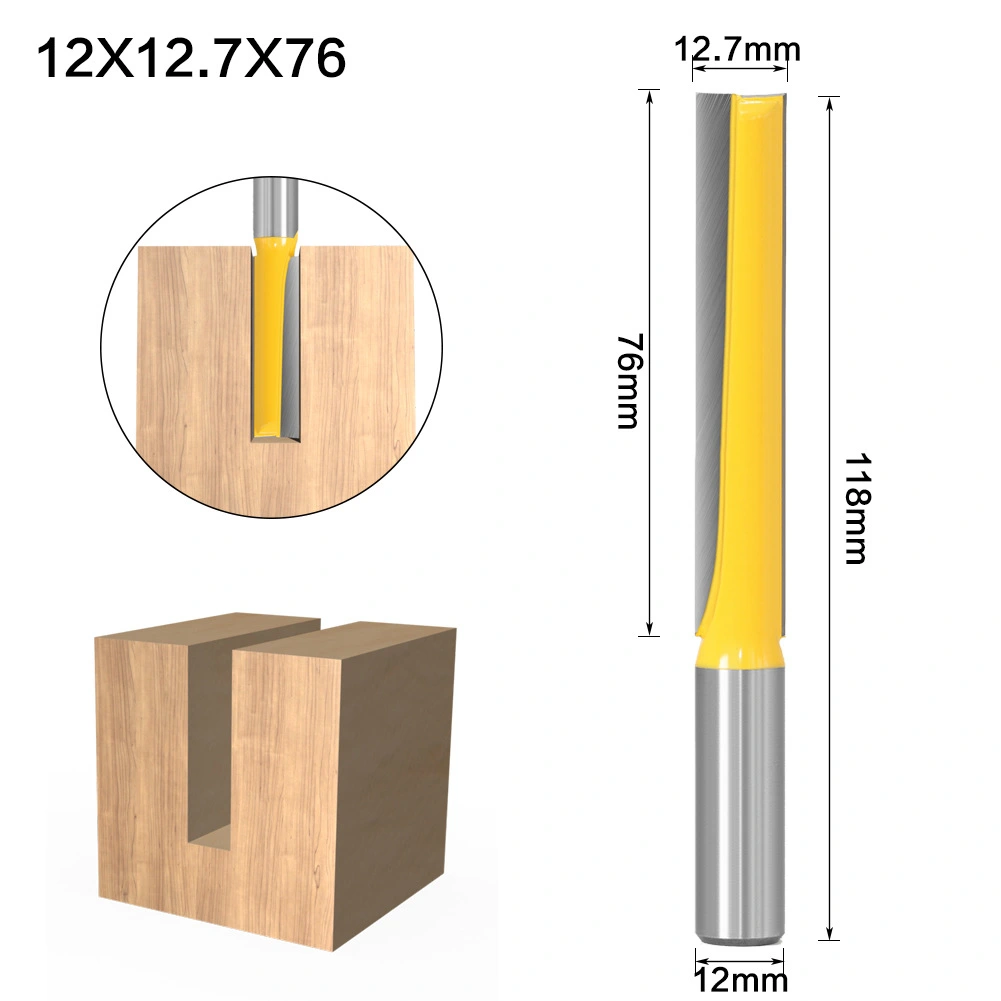 Slotted straight cutter woodworking milling cutter