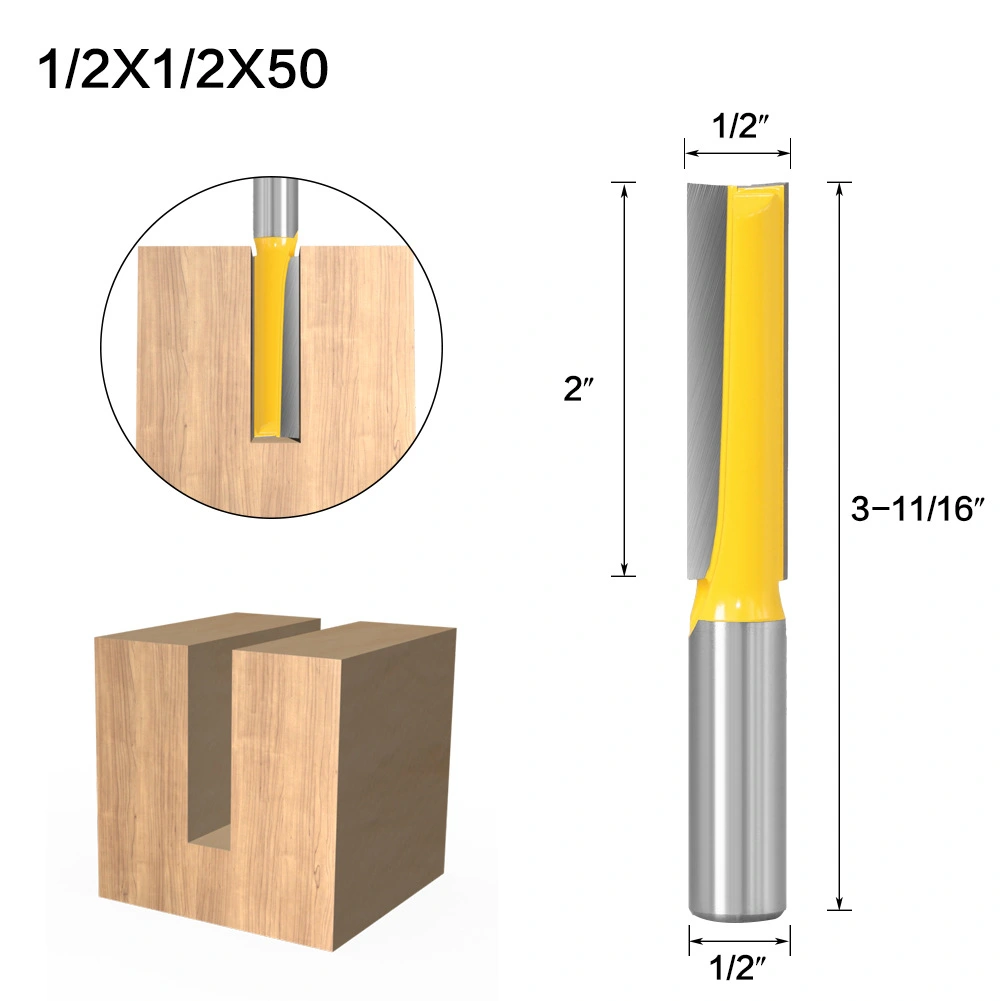 Slotted straight cutter woodworking milling cutter