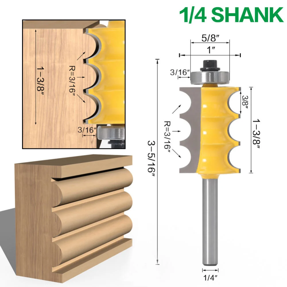 High-grade Bevel Tenon Cutter 1/2 Handle 1/4 Handle