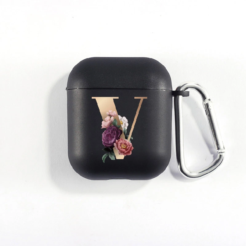 Compatible with Apple, Compatible with Apple , 26 English Letters With Flower Earphone Protective Cover