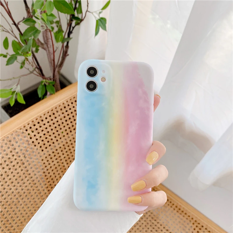 Compatible with Apple , Dizzy Rainbow Liquid Phone Case
