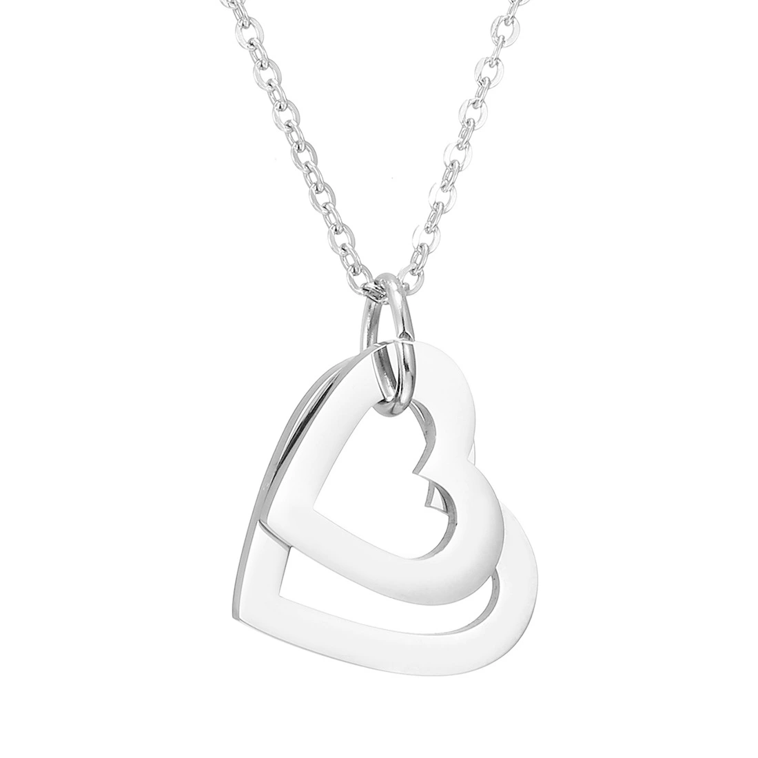 Stainless Steel Peach Heart Custom Hollow Necklace