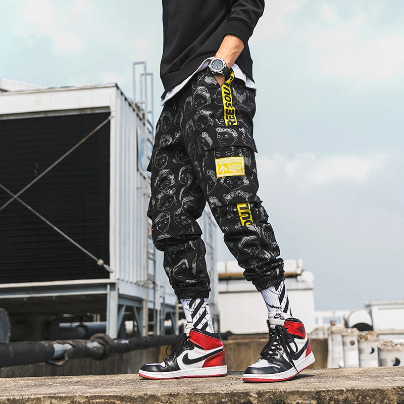 Street Hip-Hop Track Pants Loose Casual Overalls Men's Trendy Brand