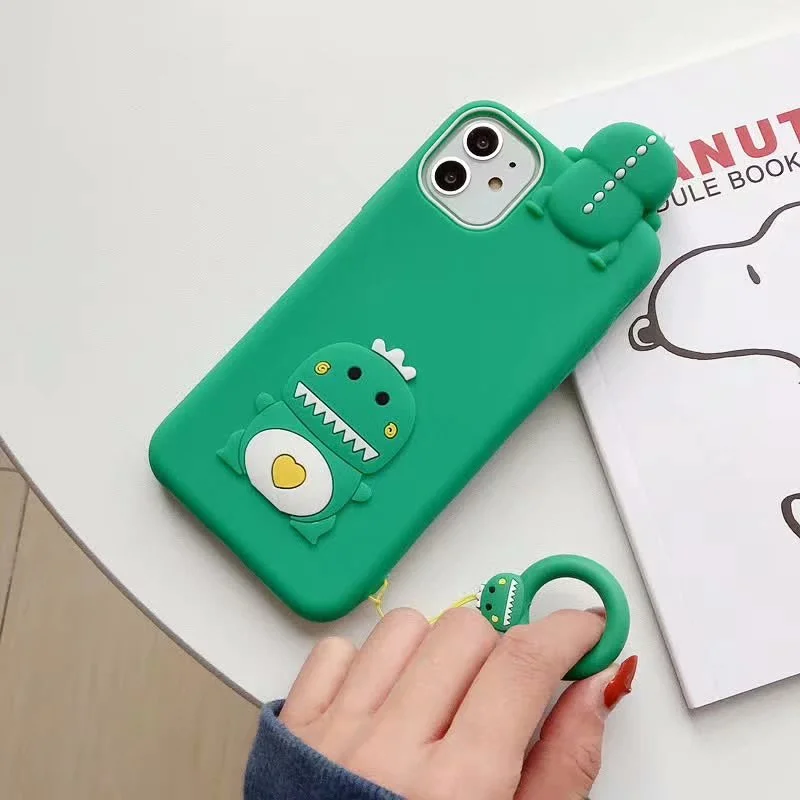 Compatible with Apple, iPhone Xs Small Dinosaur Silicone Phone Case iPhone 11 Cartoon Doll Phone Case