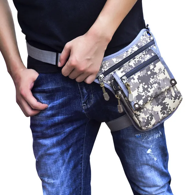 Cycling nylon waist leg bag