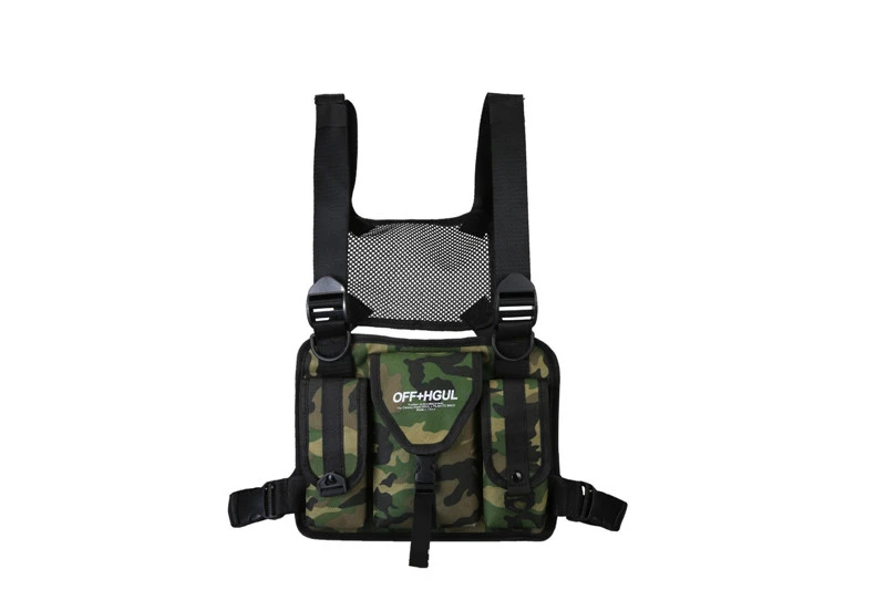 The New Functional Wind Vest Bag Hip-hop Men's and Women's Chest Bag
