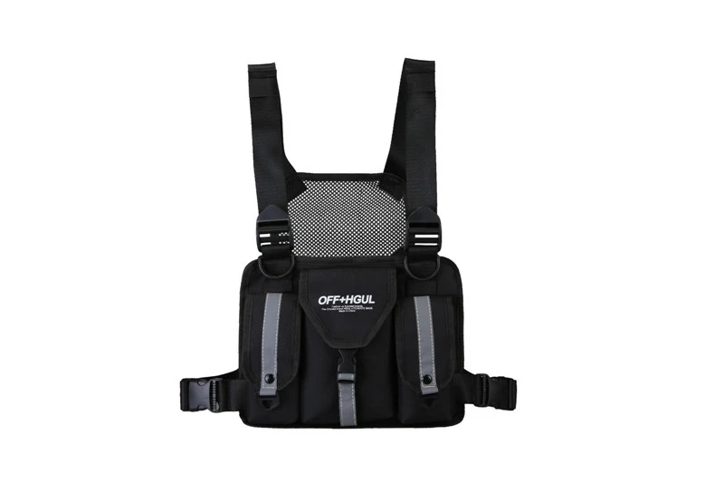The New Functional Wind Vest Bag Hip-hop Men's and Women's Chest Bag