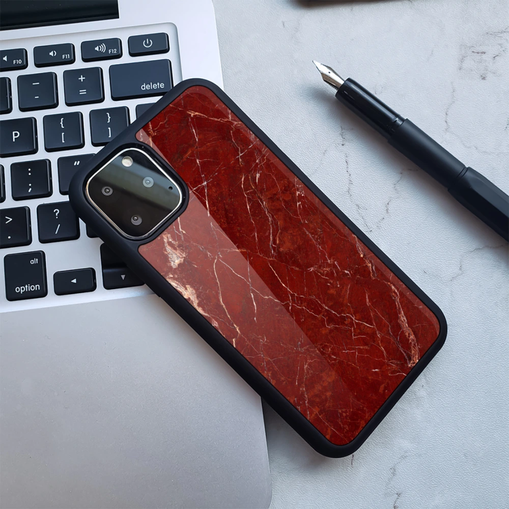 Compatible with Apple , Anti-drop marble pattern mobile phone case