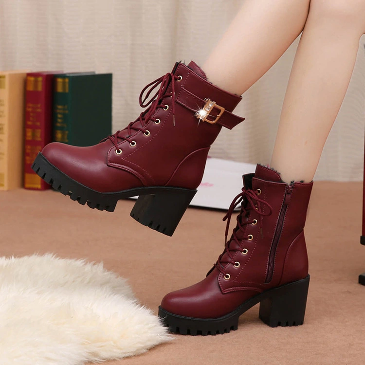 High-heeled Martin boots