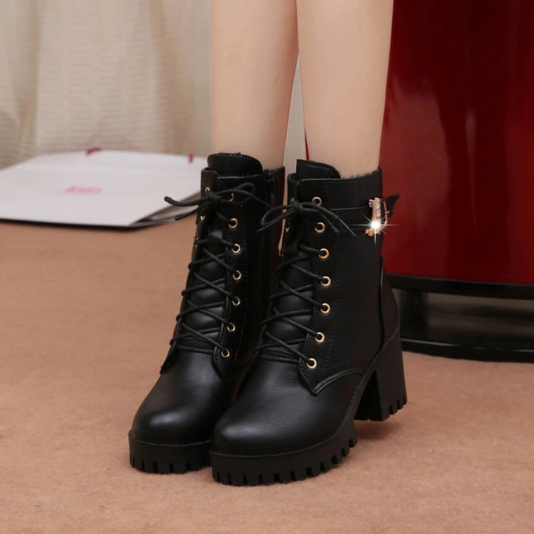 High-heeled Martin boots