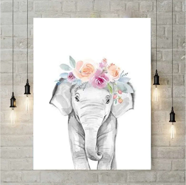 5D Diamond Painting Elephant With Garland