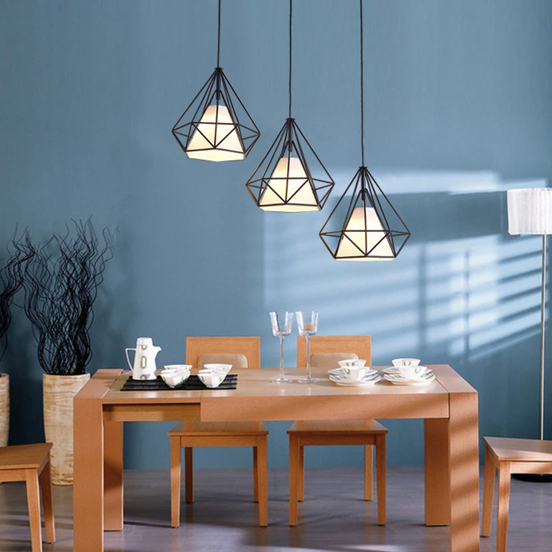 Wrought iron color diamond chandelier