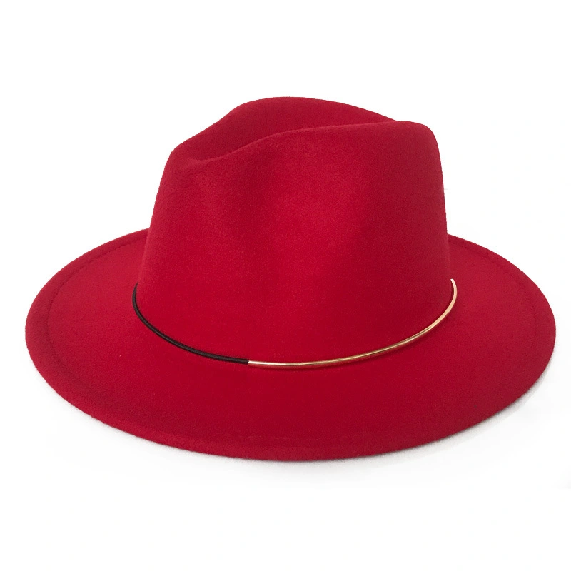Women's Trendy Hats Gold Buckle Jazz Hat