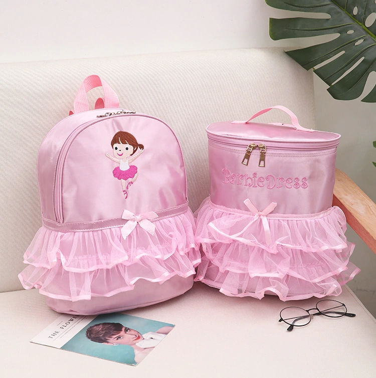 Children's dance bag lace backpack