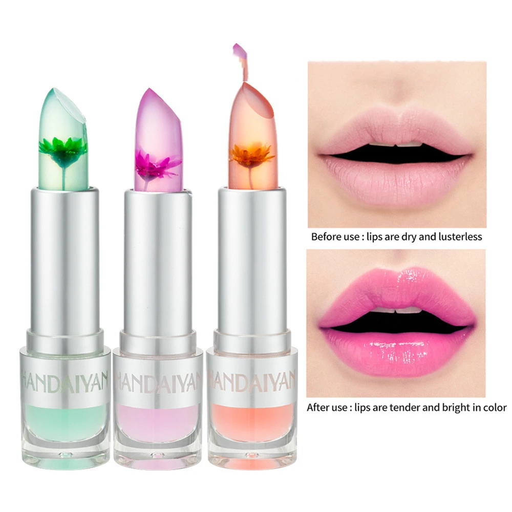 Flower Discoloration Moisturizing Lipstick Is Not Easy To Fade and Does Not Take Off  