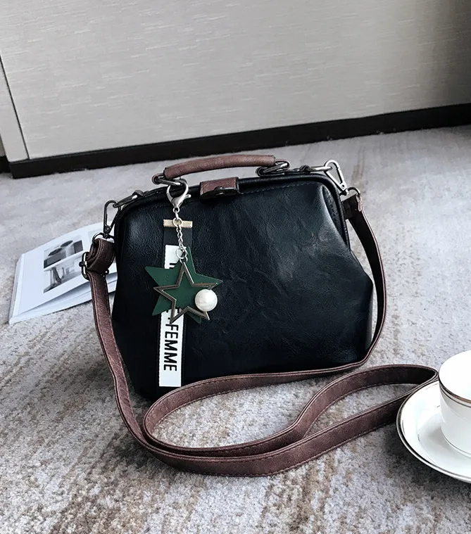 Bag female summer and autumn new fashion handbags trend line retro ladies shoulder bag wild slung portable doctor bag