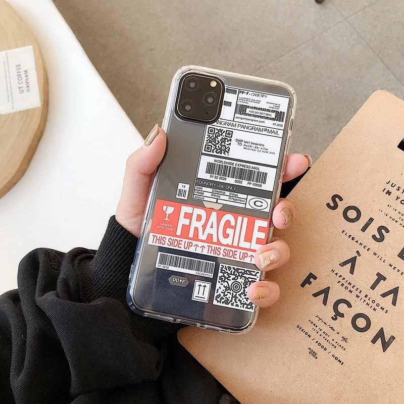 Express Label Transparent Anti-Drop Soft Shell Phone Case